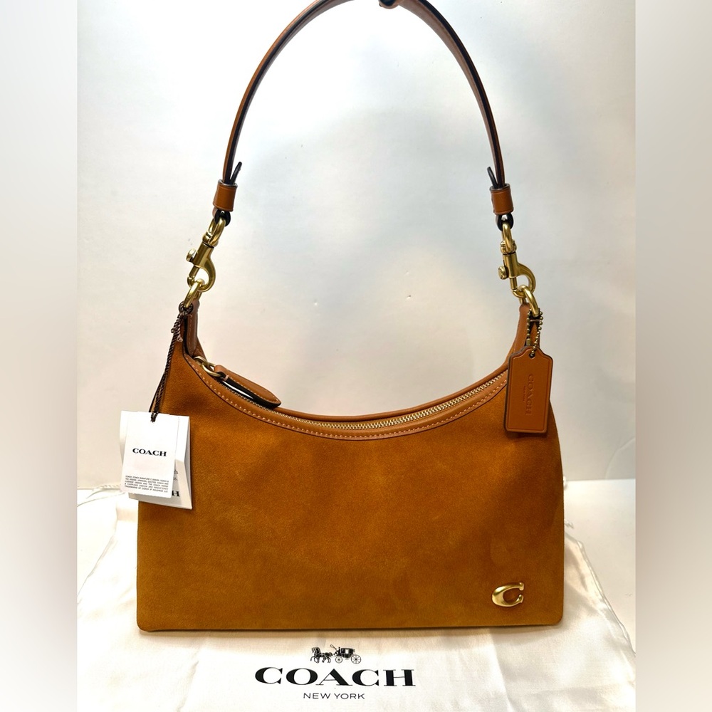✅Sold✅ Coach Juliet Hobo Bag – Burnished Amber Suede – Like New - Picture 6 of 17